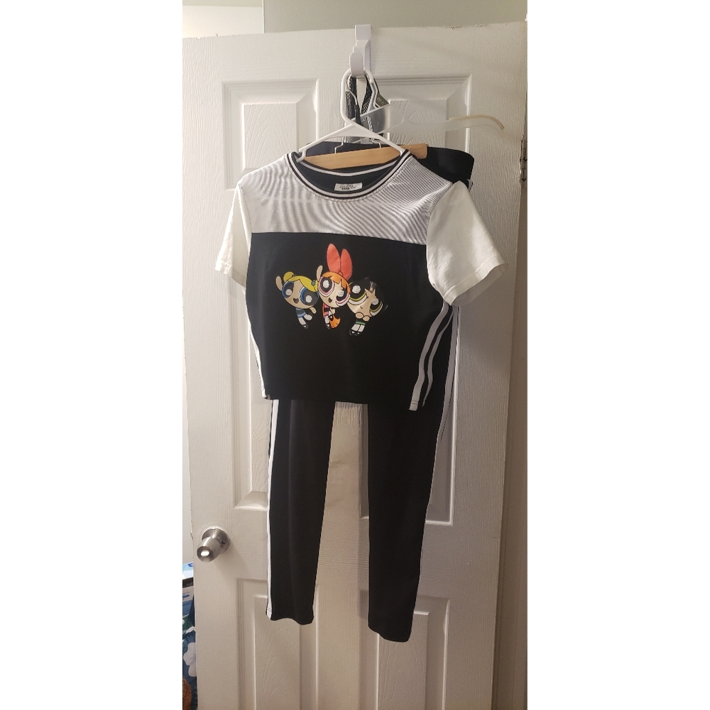 Power Puff Girl two piece jumpsuit